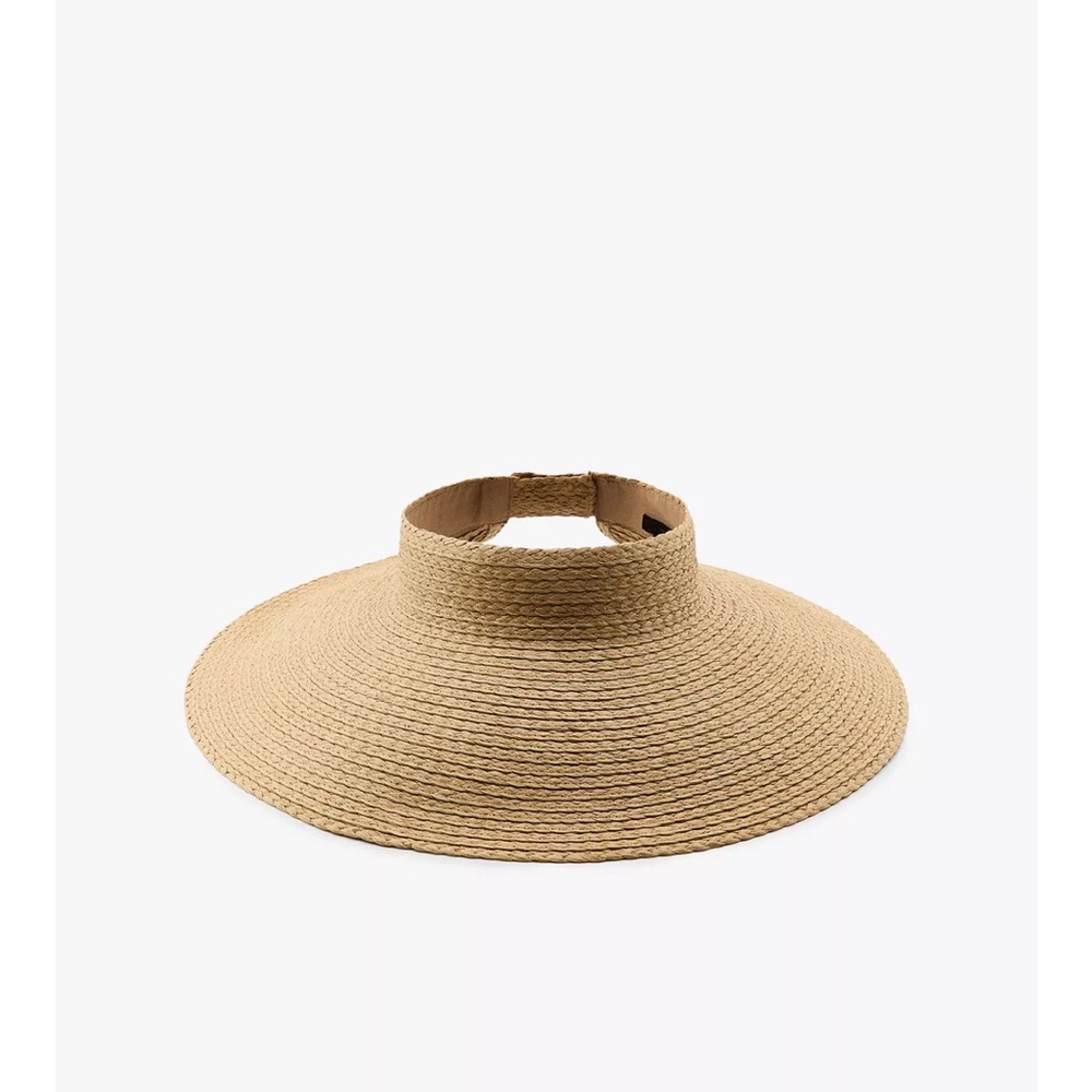Zara Tan Straw Visor Hat